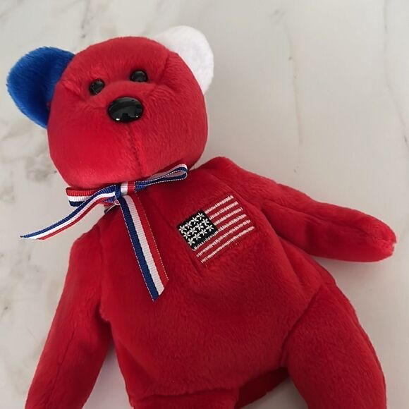 Ty Beanie Baby AMERICA Red Cross EUC - Picture 3 of 4